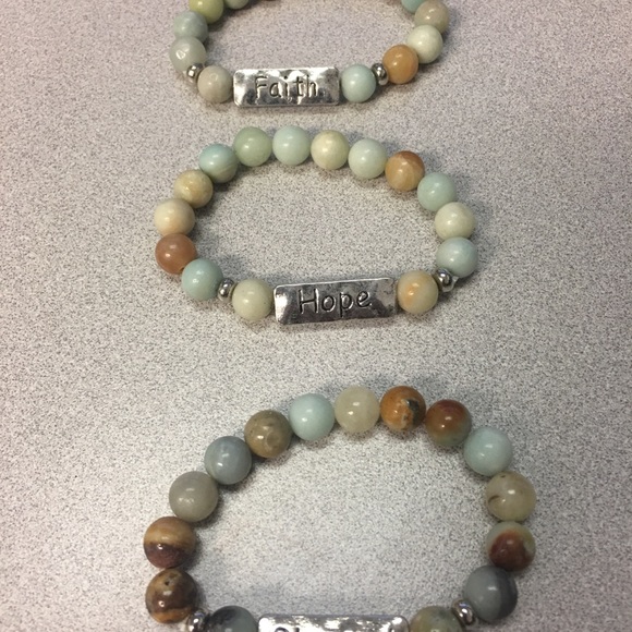 BRAND NEW Set of 3 INSPIRATIONAL Bracelets - Picture 2 of 2
